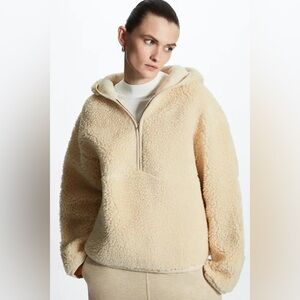 COS Teddy Sherpa Half Zip Pullover Jacket - NWT